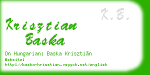 krisztian baska business card